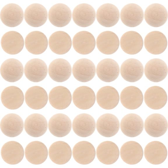 ADDHAT Craft Half Ball 100Pcs Hemu Wood Beads For Jewelry Making
