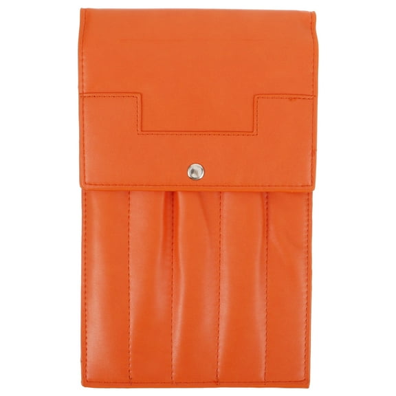 ADDHAT Crochet Hook Storage Case Needle Cases Orange 11.2X6.7X0.8in 1Pcs