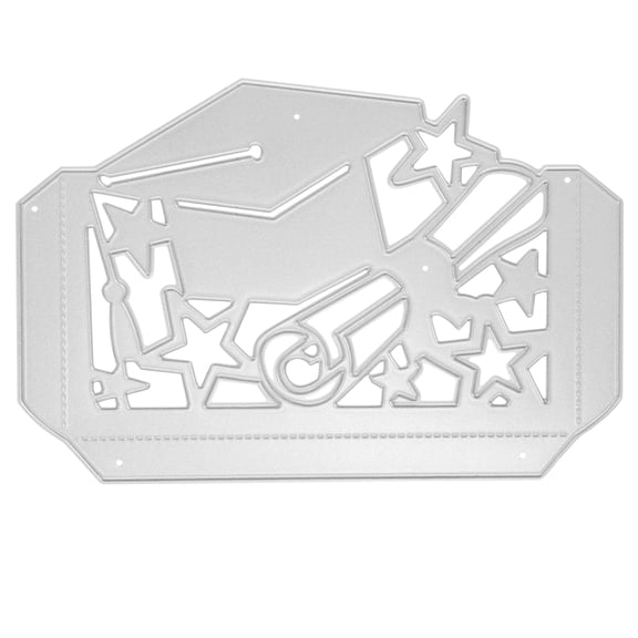 ADDHAT Grey High Carbon Steel Cutting Die for Scrapbook, Graduation, Card Making, and Craft Projects