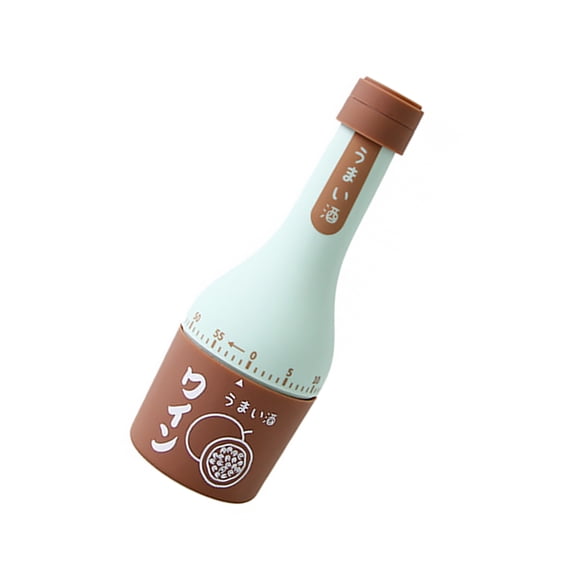 ADDHAT Dial Timer Kitchen Tool Wine Bottle Shaped Plastic Mechanical Timer 1Pcs