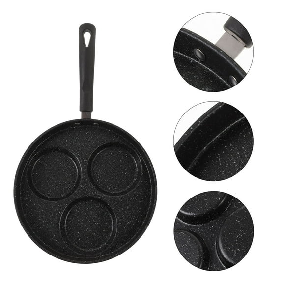 ADDHAT Divided Cooking Pan with Black Medical Stone Coating, Multi-Food Use, Non-Stick Home Kitchen Cookware 1 Piece