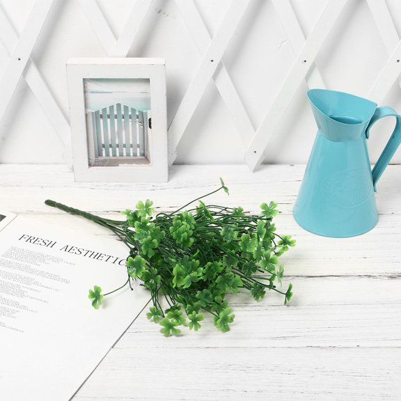 ADDHAT Fake Four Leaf Clover Artificial Plant Decor for Office Kitchen Wedding Space