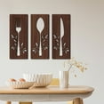 thumbnail image 1 of ADDHAT Fork Spoon Cutter Sign 1 Set Rustic Wall Art for Kitchen Decor, 1 of 8