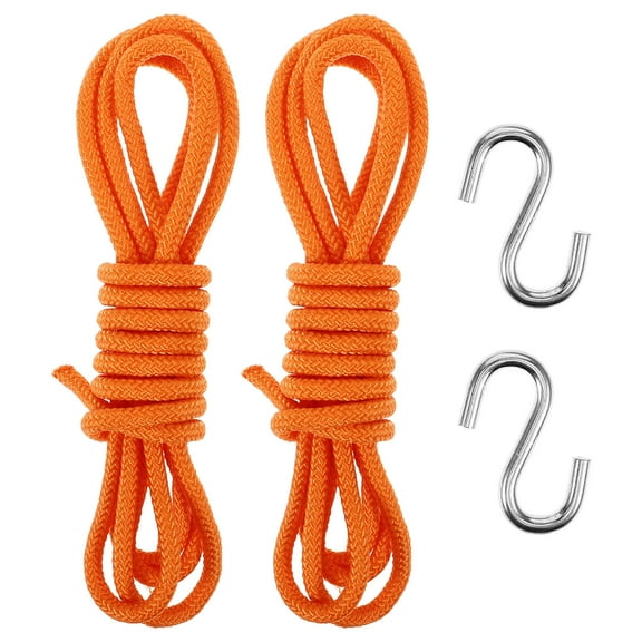 ADDHAT Heavy Duty Hammock Straps 1 Set Orange Color For Fishing Hiking Use