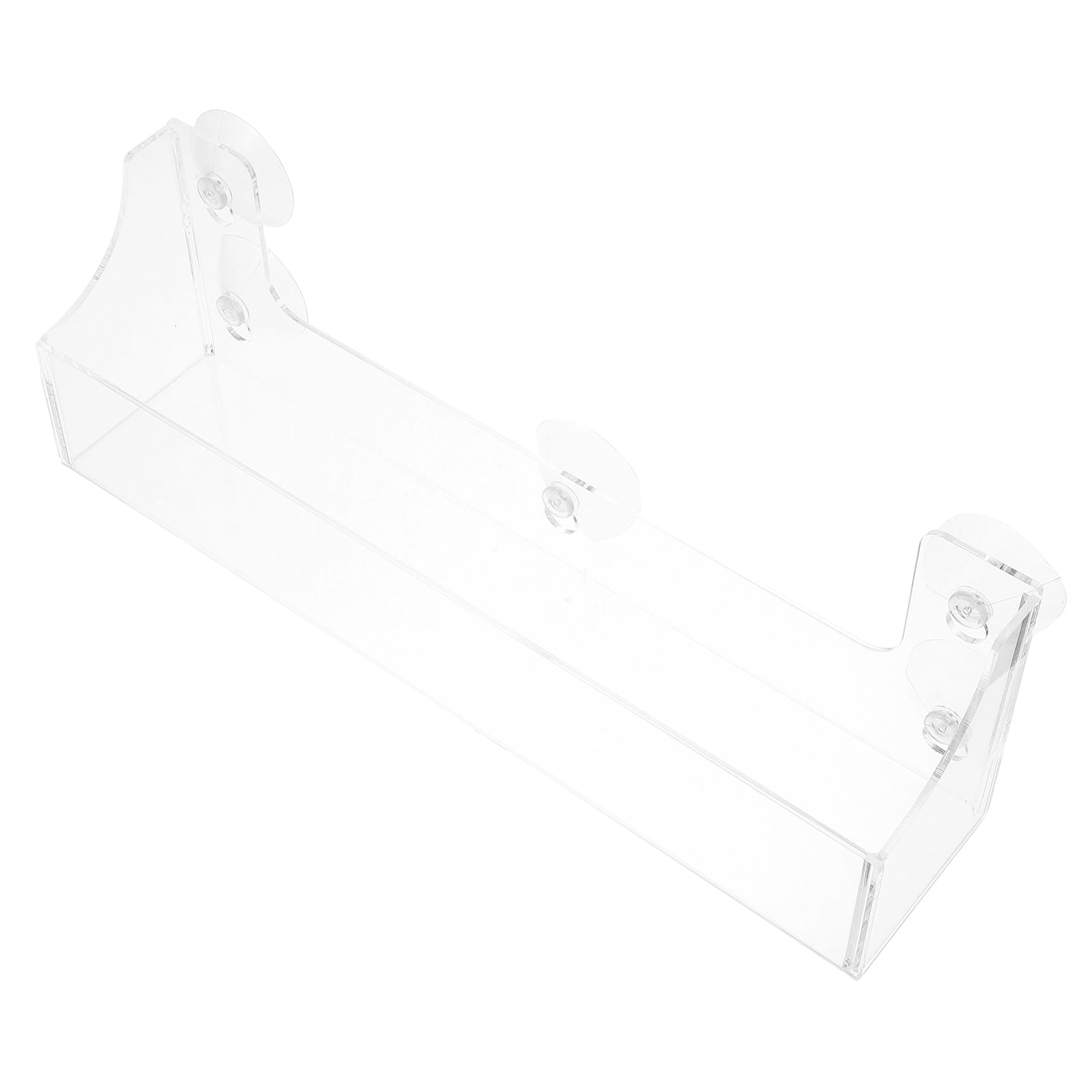 ADDHAT Wall Spice Rack Clear Design Acrylic Shelf Rubber 1Pcs