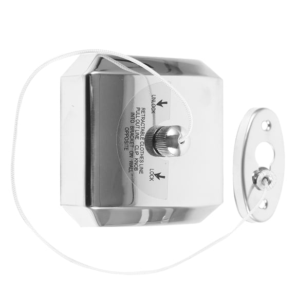 ADDHAT Laundry Drying Line Heavy Duty 2.8m Silver Stainless Steel Retractable Clothesline 1Pcs