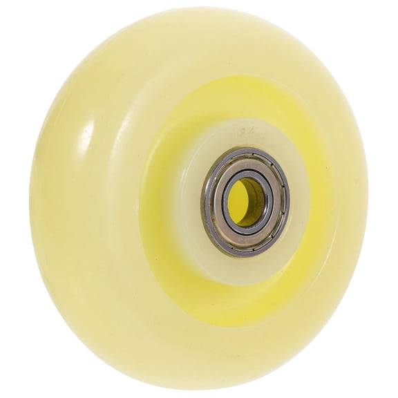 ADDHAT Nylon Cart Wheel, Light Yellow, Wear-Resistant, Silent, for Industrial and Warehouse Use