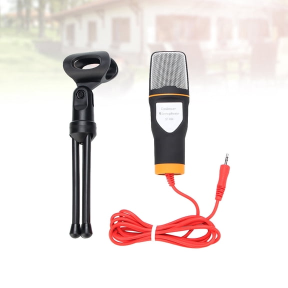 ADDHAT Microphone for Tablets and Computer, Black Aluminium Alloy ABS