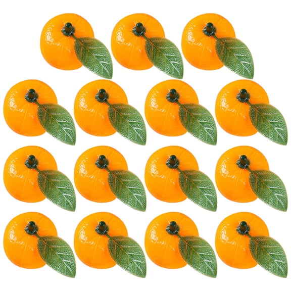 ADDHAT Simulation Orange Adornment Round Decoration Orange 50Pcs