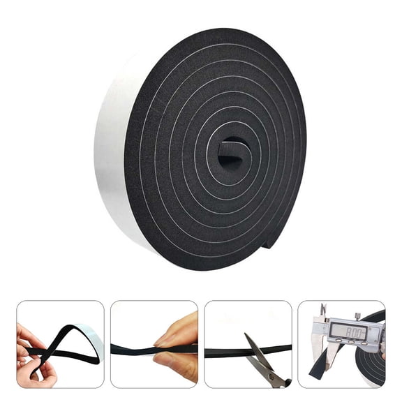 ADDHAT Black Weatherproof Gasket Tape for Doors, Multi-Purpose Insulation and Sealing Strip for Home and Outdoor Use