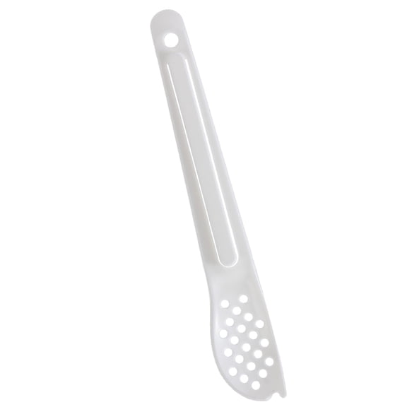 ADDHAT Multifunctional Plastic Slotted Spoon Ergonomic Design for Kitchen Use and Outdoor Activities White