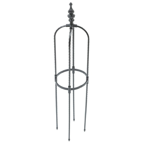 ADDHAT Garden Climbing Frame for Plants, Black Steel and Plastic Vine Support Trellis for Outdoor and Indoor Use