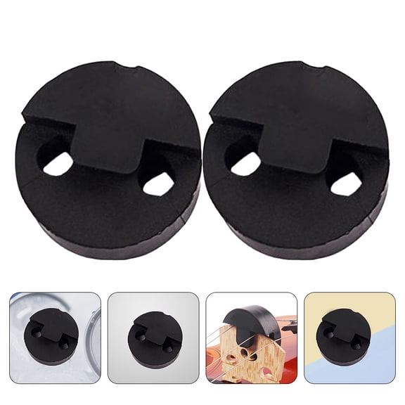 ADDHAT 4-Pack Lightweight Black Rubber Violin Mutes for Practice and Volume Control, Effective Sound Dampening Accessories