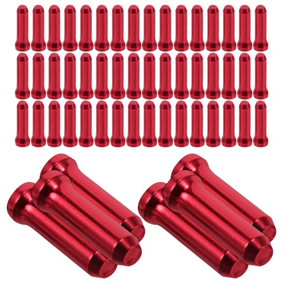 ADDHAT Red Round Cable End Ball Caps 100Pcs for Preventing Fraying on Bicycles