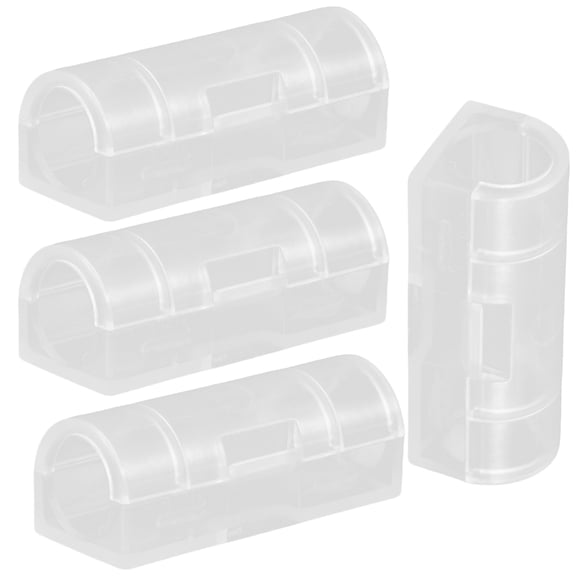 ADDHAT Self-Adhesive Cable Clips 20Pcs Transparent Plastic Cord Management for Desktop and Wall Use