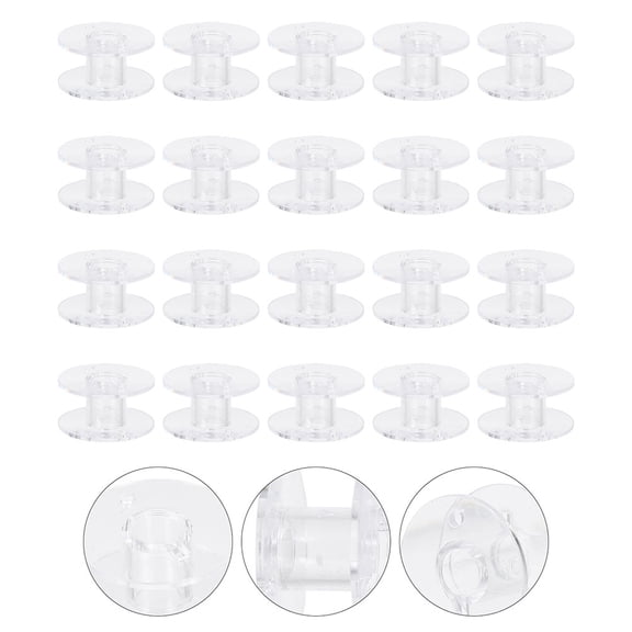 ADDHAT Sewing Machine Bobbin 60 Pcs Prevent Thread Tangling Plastic Cylindrical for Beginners and DIY Crafts