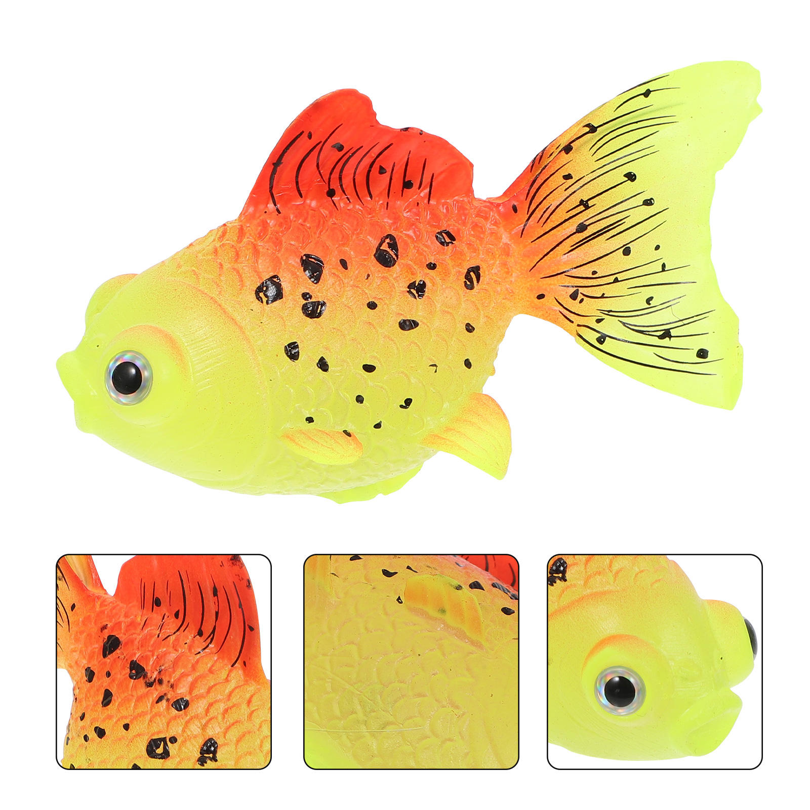 ADDHAT Silicone Aquarium Fake Fish Ornament for Realistic Tank ...