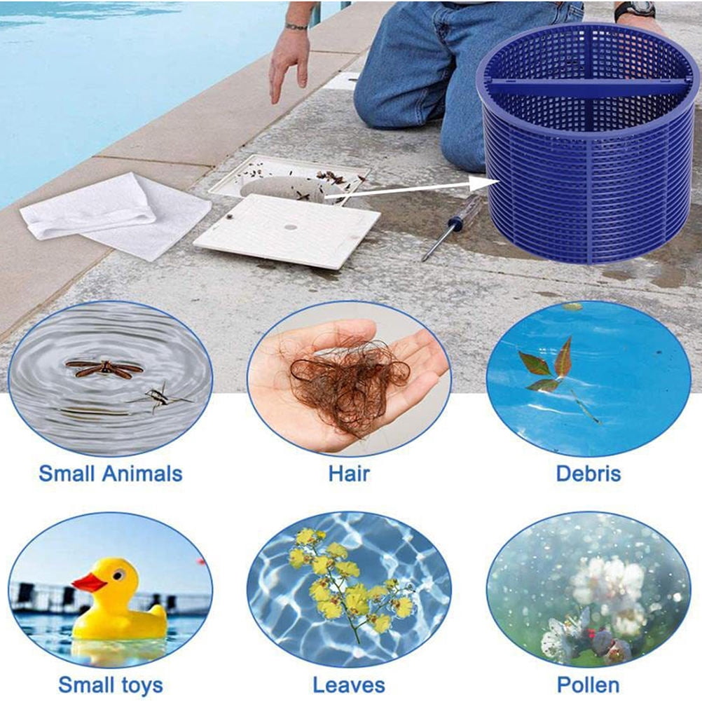 ADDHAT Swimming Pool Maintenance Filter Basket for Pool Leaves Trapping ...