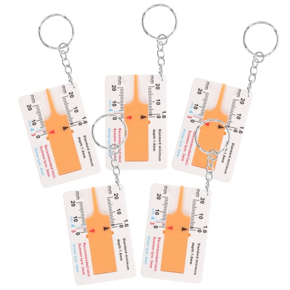 ADDHAT Tire Thread Measuring Gauge 5Pcs Buckle Design for Professional Mechanics Maintenance