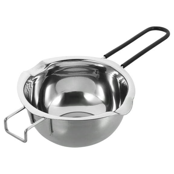 ADDHAT Melting Pot for Chocolate with Flat Bottom and Front Hook to Prevent Sliding