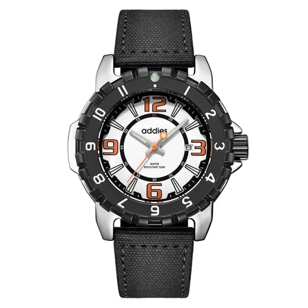 ADDIES Men's Watch, Analog Quartz Watch with 50M Water Resistant, Luminous Dive Style Outdoor Sport Watch for Men