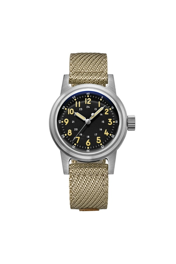36 MM Retro Automatic Watch 200 M Waterproof Military Watches for Men and Women Nylon/Leather Strap Outdoor Sport Watch