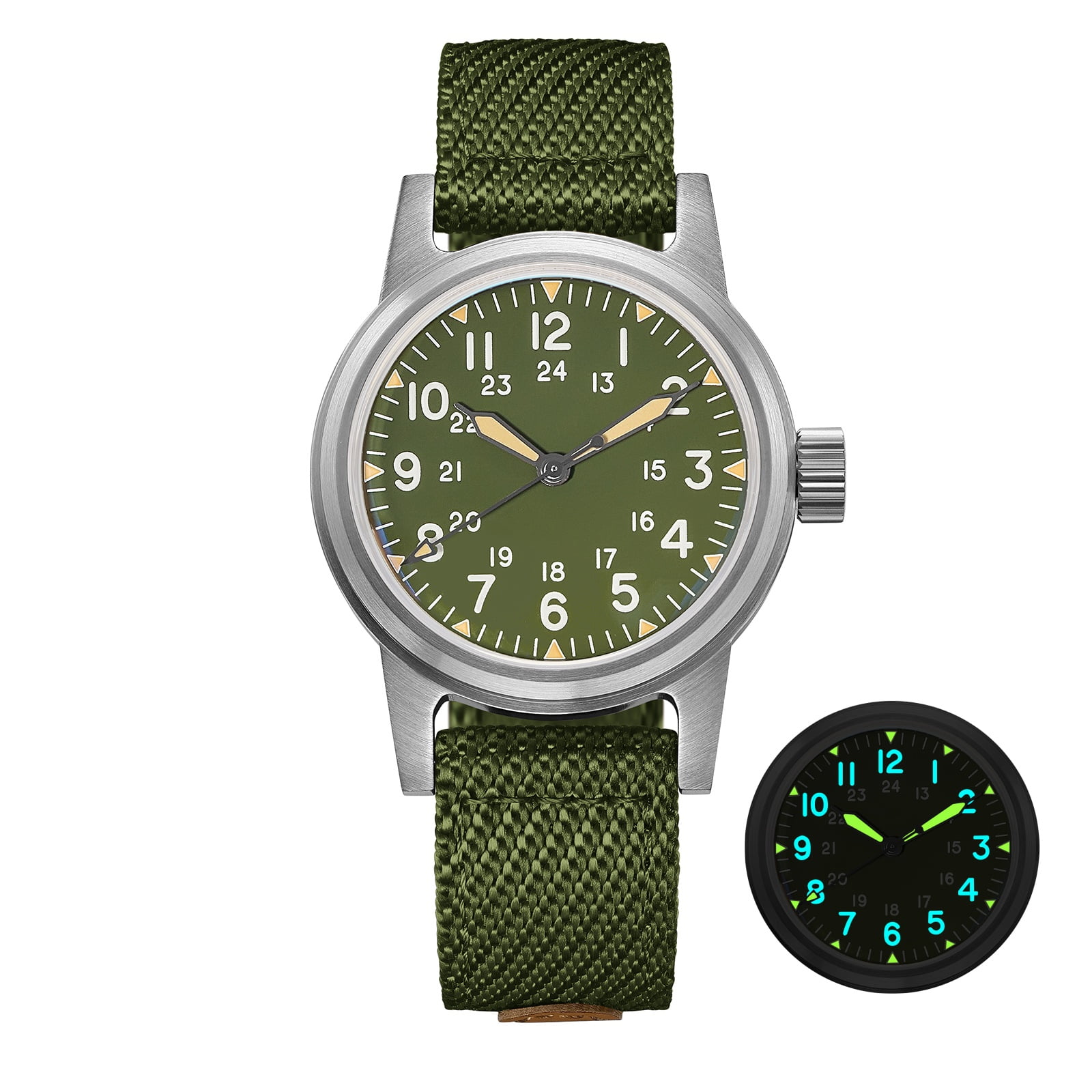 ADDIESDIVE 36mm Vintage Men's Automatic Watch, 200M Dive Waterproof ...