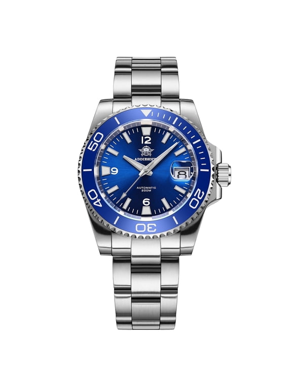 Automatic Men's Watch Luminous 200M Waterproof Diver with Ceramic Bezel & Sapphire Glass, Men's Analog Watch