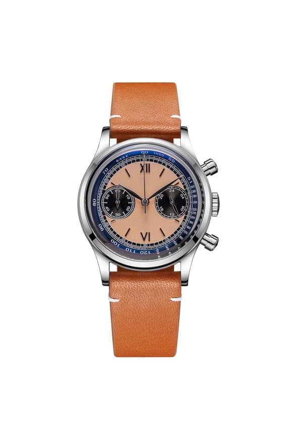 Chronograph Watches for Men & Women 316L Steel Panda Dial Sport Watch with Japanese Quartz Movement Dive Watch 100M Waterproof