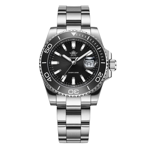 ADDIESDIVE Diver Watches for Men 200m Waterproof, Japanese Quartz Movement, Ceramic Bezel, Luminous, Stainless Steel Men's Quartz Watch