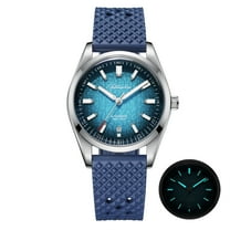 ADDIESDIVE Luxury Men's Automatic Watch - 39mm Japanese Mechanical Dive Watch, 100M Water Resistant with Date & Super Luminous BGW9 Blue, Fluoroelastomer Strap AD2531