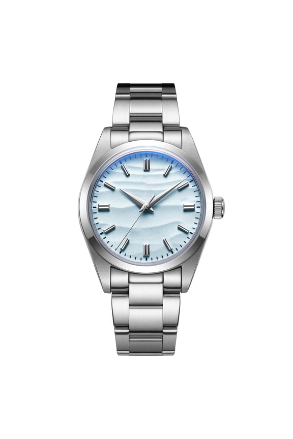 Luxury Men's Dive Watch, Japanese Quartz Movement, 100m Water Resistant Analog Watch with 316L Stainless Steel, AD2030 Blue Dial
