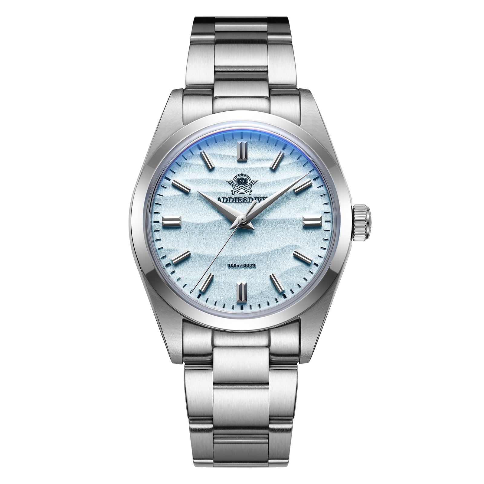 ADDIESDIVE Quartz Watch for Men 36mm 100m Waterproof Dive Watch VH31 Japanese Movement, 316L Stainless Steel, AD2030