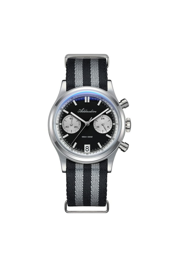 Mens Watches Chronograph Multifunction 100m Waterproof Diver Watches with Japanese Quartz Movement Stainless Steel Case & Luminous Dial, Black