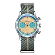 ADDIESDIVE Mens Watch Chronograph Multifunction 100m Waterproof Dive Watch with Japanese Quartz Movement Stainless Steel Case & Luminous Yellow Dial