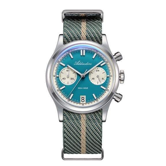 ADDIESDIVE Mens Watch Chronograph Multifunction 100m Waterproof Dive Watch with Japanese VK64 Movement Stainless Steel Case & Luminous Dial