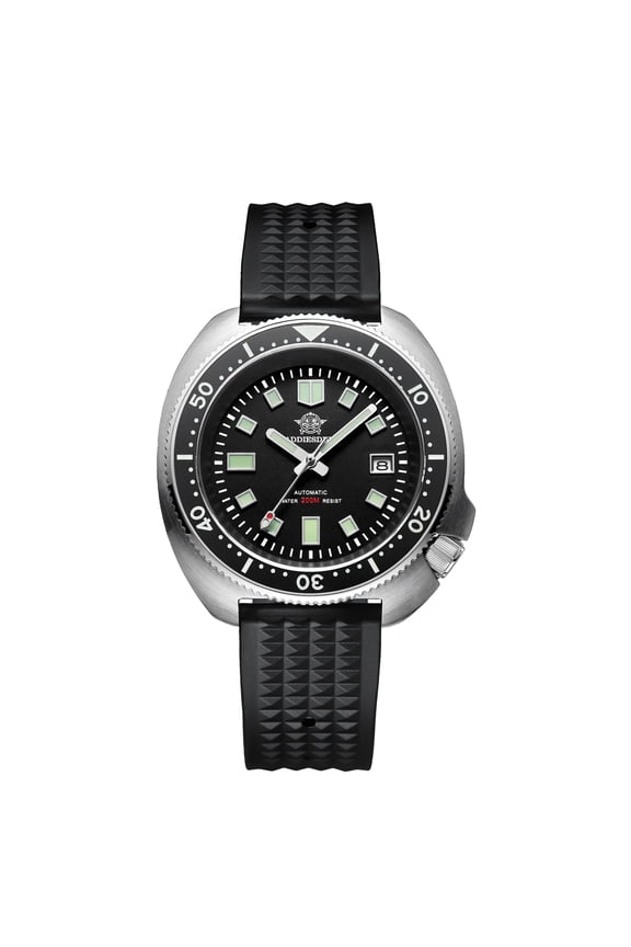 Men AD2524 Automatic Dive Watch Japan 8215 Movement 200m Waterproof Sapphire Ceramic Bezel BGW9 Lume Rubber Strap