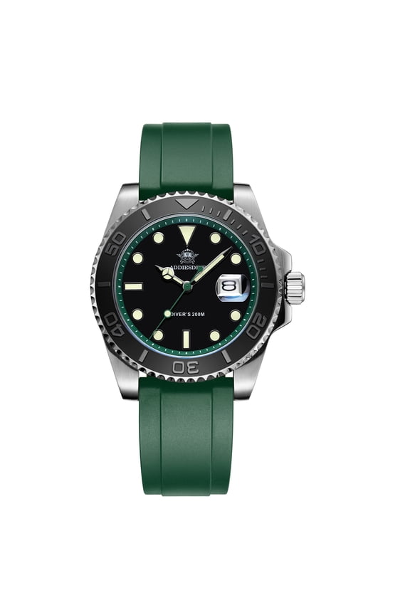 Men's Analog Quartz Watch, 200M Waterproof Dive Watch with Ceramic Bezel, Japanese Movement, Super-Luminous