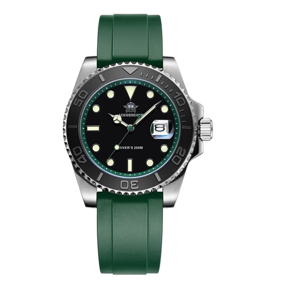 ADDIESDIVE Men's Analog Quartz Watch, 200M Waterproof Dive Watch with Ceramic Bezel, Japanese Movement, Super-Luminous