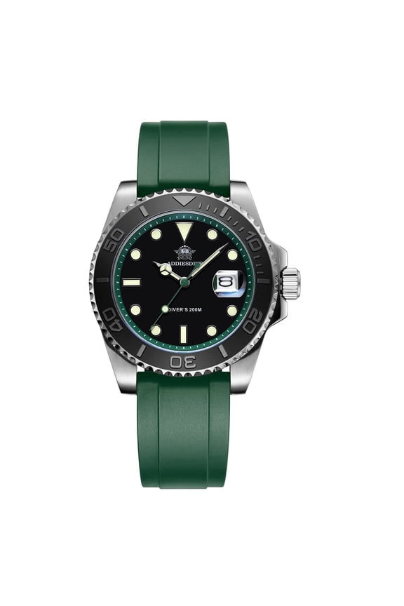 Men's Analog Quartz Watch, 200M Waterproof Dive Watch with Ceramic Bezel, Japanese Movement, Super-Luminous