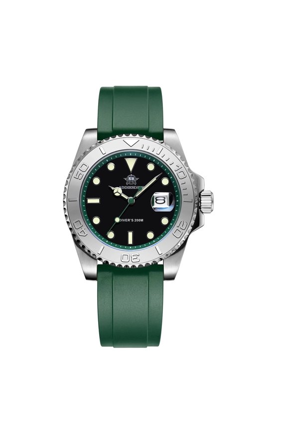 Men's Analog Quartz Watch, 200M Waterproof Dive Watch with Ceramic Bezel, Japanese Movement, Super-Luminous