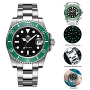 ADDIESDIVE Dive Watches for Men 200m Waterproof, Analog Quartz, BGW9 Luminous, Date Calendar with Magnifier, Stainless Steel Wristwatch