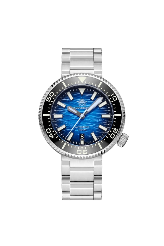 Men's Automatic Dive Watch 1000m Waterproof NH35 Movement Sapphire Crystal Ceramic Bezel - Deep Blue