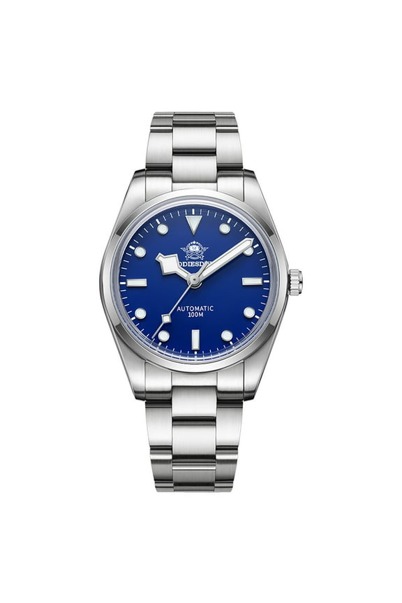 Men's Automatic Dive Watch 100M NH35 Movement, Mechanical Watches with Sapphire Crystal, Stainless Steel Men's Watch, BGW9 Blue Luminous