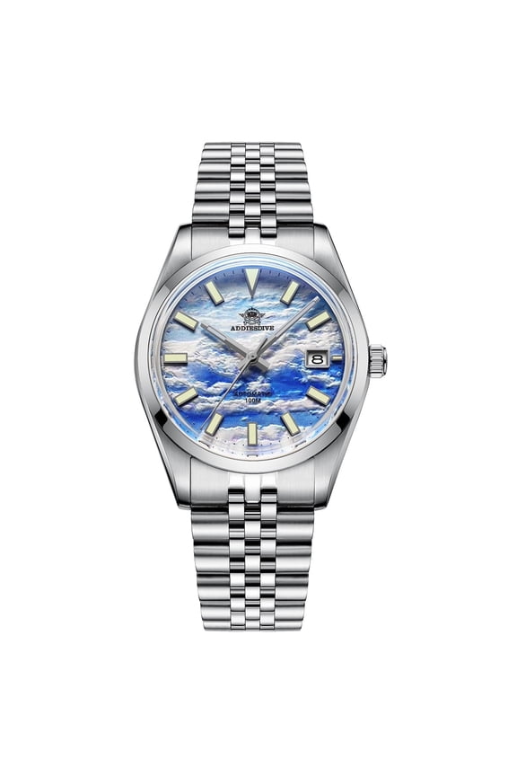 Men's Watch - Diver 100M, Luminous Dial, Japanese NH35 Automatic Movement, Date Display, 39mm Stainless Steel Analog Mechanical Wristwatch