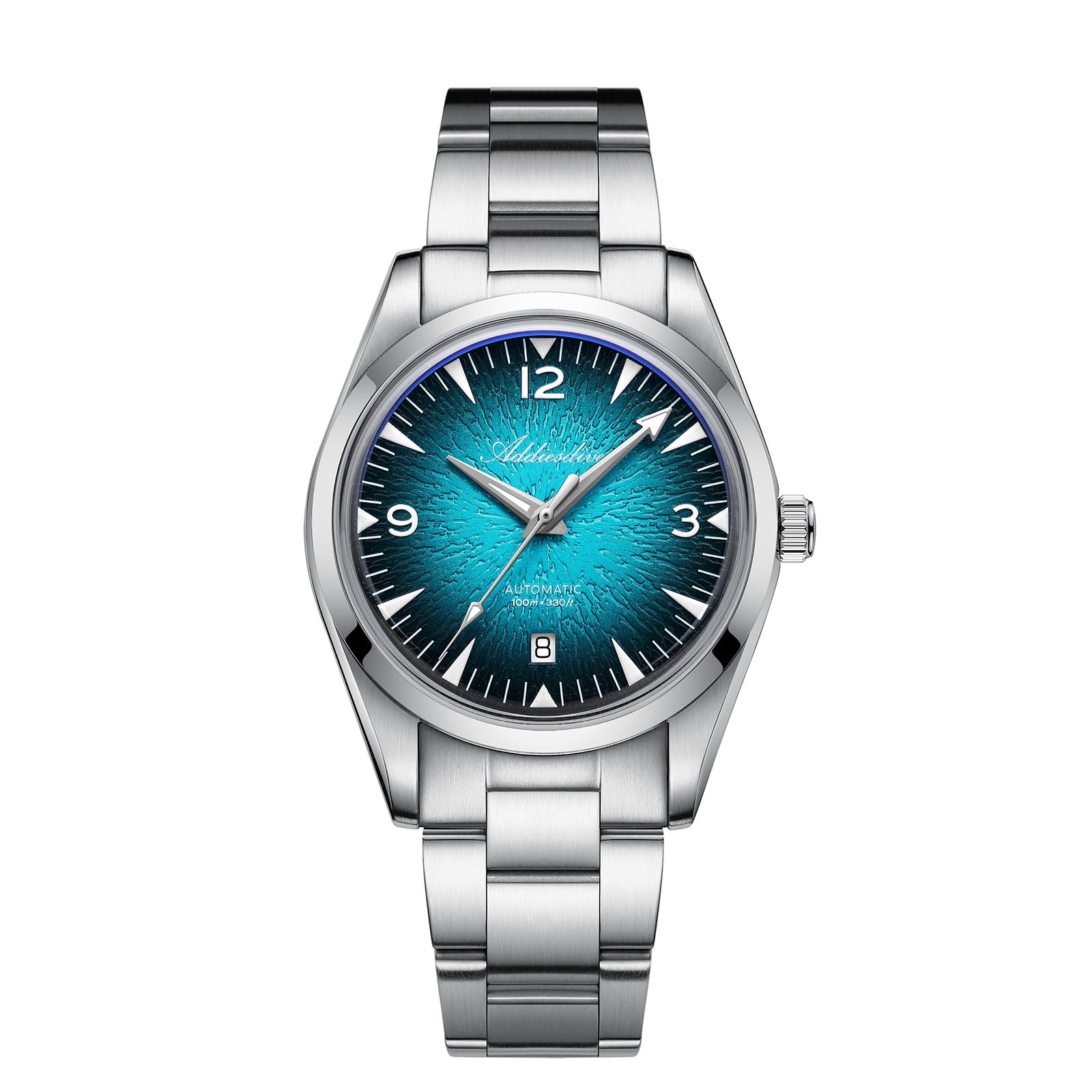 ADDIESDIVE Men's Automatic Dive Watch 100m Waterproof, Japanese 8215 Movement, Luminous, Stainless Steel Bracelet, Luxury Analog Watch for Men