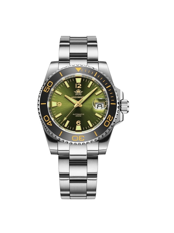 Automatic Dive Watch for Men with NH35A Movement, Sapphire Crystal, Ceramic Bezel, 200M Waterproof, Super Luminous