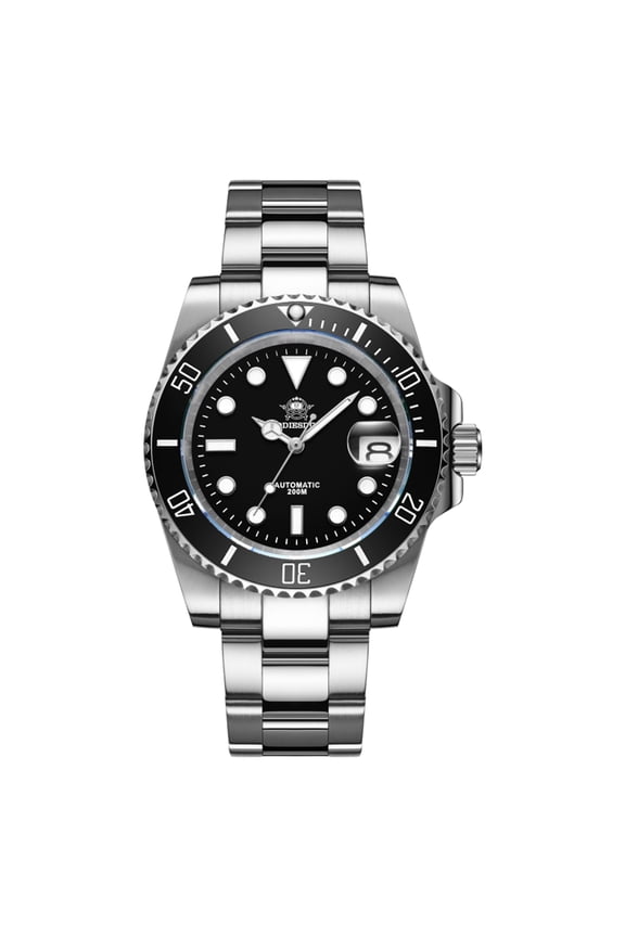 Men's Automatic Dive Watch 200M Waterproof, Sapphire Crystal Ceramic Bezel, Japanese NH35 Movement, Stainless Steel Date Watch MY-H3-2