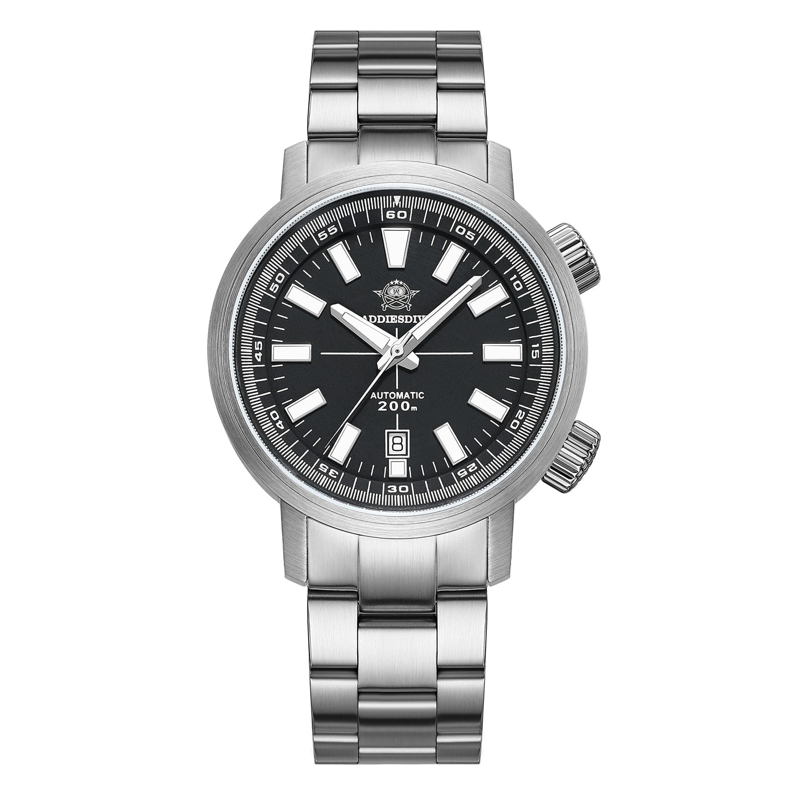 ADDIESDIVE Men's Automatic Watch Dive 200M Waterproof Sapphire Crystal Japanese Movement Stainless Steel Luminous Analog Mechanical Watches for Men