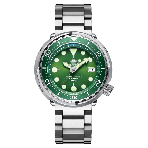 ADDIESDIVE Automatic Dive Watches for Men 300M Waterproof, NH35A Movement, Analog Watches with Sapphire Crystal, Ceramic Bezel, Luminous Green Dial